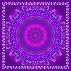 Vector pattern with floral mandala. for embroidery. illustration. For fabric, textile, bandana, print.