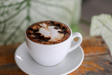 Coffee cup, Backgrounds of Latte coffee.