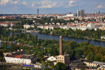 View of Prague and surroundings from Ctirad above Zlichov
