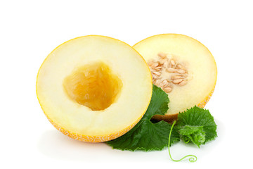 Melon on white background