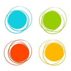 Circle shape background set
