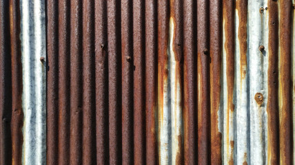 Old rusty zinc wall texture and background.