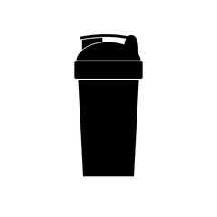 Fitness shaker icon, logo on white background