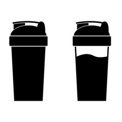 Fitness shaker icon, logo on white background