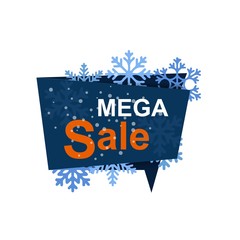 Snowflake banner winter sale