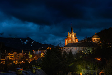 Mariazell bei Nacht / Steiermark (A)