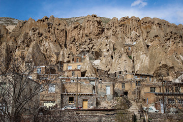 Ancient Iranian cave village in the rocks of Kandovan. The legacy of Persia. UNESCO