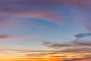 beautiful sunset over the sea
