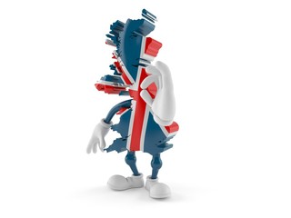 UK character with ok gesture