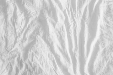 Close up of bedding White sheets with copy space.