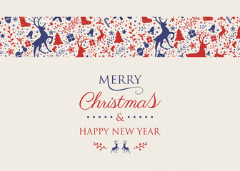 Christmas wishes with decoration. Vector.