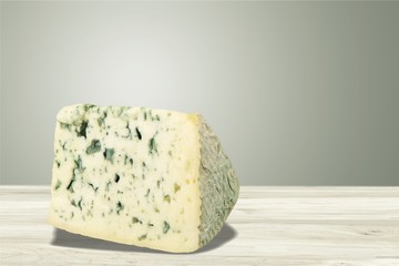 Cheese cheese piece cheese wedge isolated on white slice blue