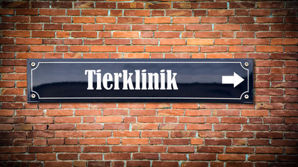 Fototapeta premium Schild 404 - Tierklinik