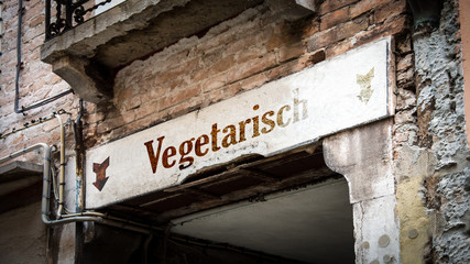 Schild 383 - Vegetarisch