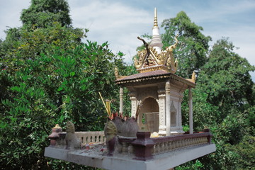 Phnom Penh, Cambodia: Wat Phnom, is a Buddhist temple (wat) . It was built in 1372, and stands 27...