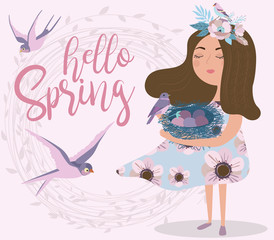 Delicate poster in pastel color 