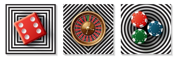 Realistic Casino Elements Collection