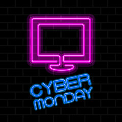 Cyber monday sale image. Vector illustration design