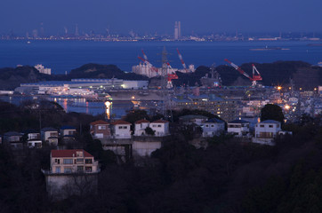 Fototapeta premium 横須賀港の夜景
