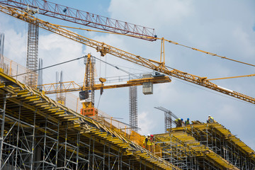 Crane on a large industrial site