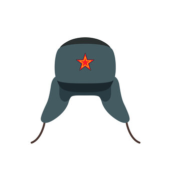 Russian Traditional Wool Hat Vector Illustration