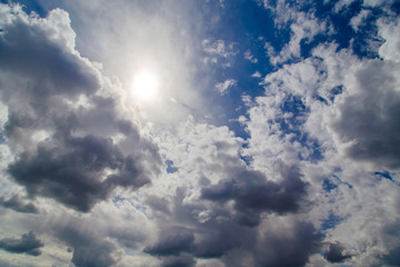 Clouds against blue sky as abstract background