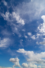 Clouds against blue sky as abstract background