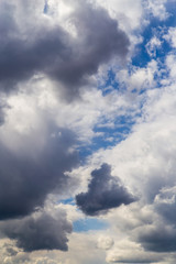 Clouds against blue sky as abstract background