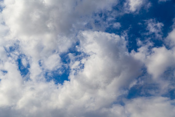 Clouds against blue sky as abstract background