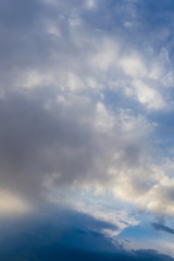 Clouds against blue sky as abstract background