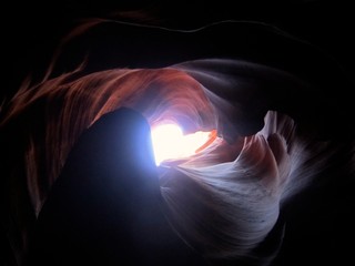 Heart shape canyon in Antelope canyon