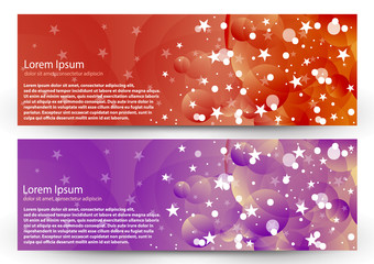 Fototapeta na wymiar Business design template of circles and stars. Bright color vector illustration.