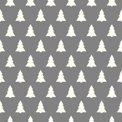 Wrapping paper with Christmas trees. Vector.