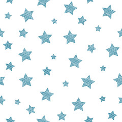 Seamless texture with stars - background for Christmas. Vector.