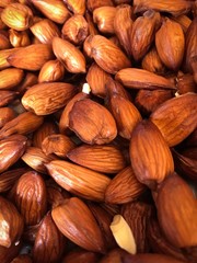Almonds close up