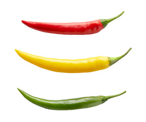 Hot pepper three colors incl. Alpha-Channel