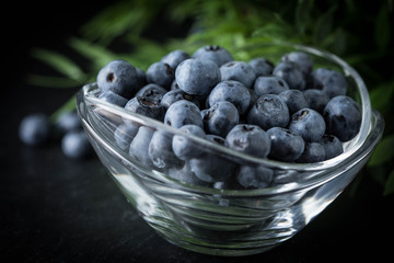 Blueberry antioxidant organic in a bowl.