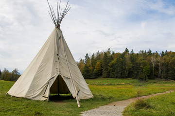teepee in autumn © Mircea Costina