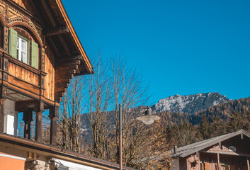 Beautiful autumn view at the famous Koenigssee-Bavaria-Germany
