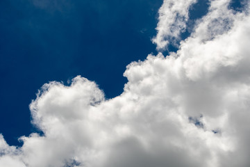 colorful dramatic sky with cloud at sunset.