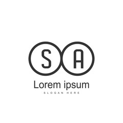 SA Letter logo template. Initial letter logo design