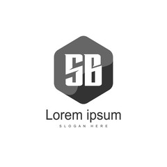 SB Letter logo template. Initial letter logo design