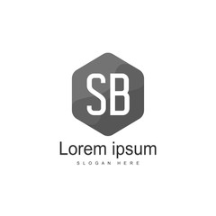 SB Letter logo template. Initial letter logo design