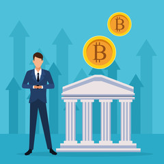 cryptocurrency bank man