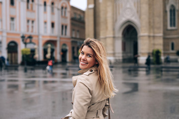 Fototapeta premium She adore rainy days