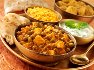 INDIAN MATAR PANEER CURRIED PEAS AND CHEESE