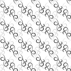 Wavy line seamless pattern. Fashion graphic background design. Modern stylish abstract texture. Monochrome template for prints, textiles, wrapping, wallpaper, website etc. Vector illustration.