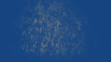 White sand scattered across the blue surface. Misty atmospherical background
