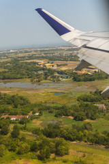 Fototapeta premium aerial view from the plane