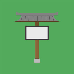 japanese news and advertising sign vintage vector illustration eps10